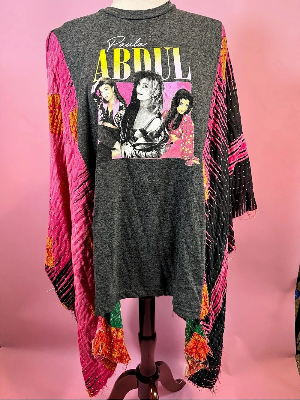 Graphic Tunic in Gray & Pink